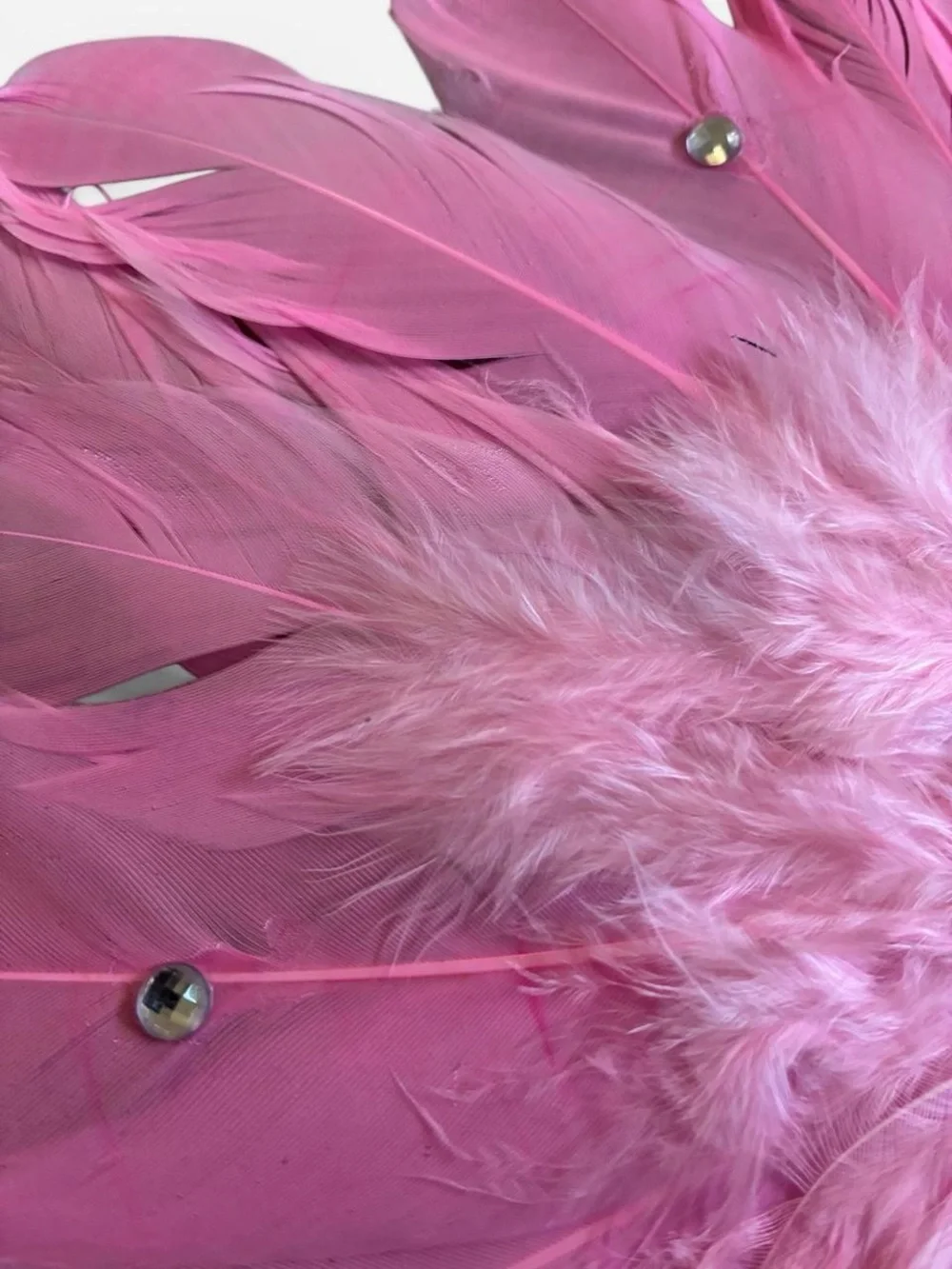 Pink Feather Sequin Masquerade Eye Mask - Costume